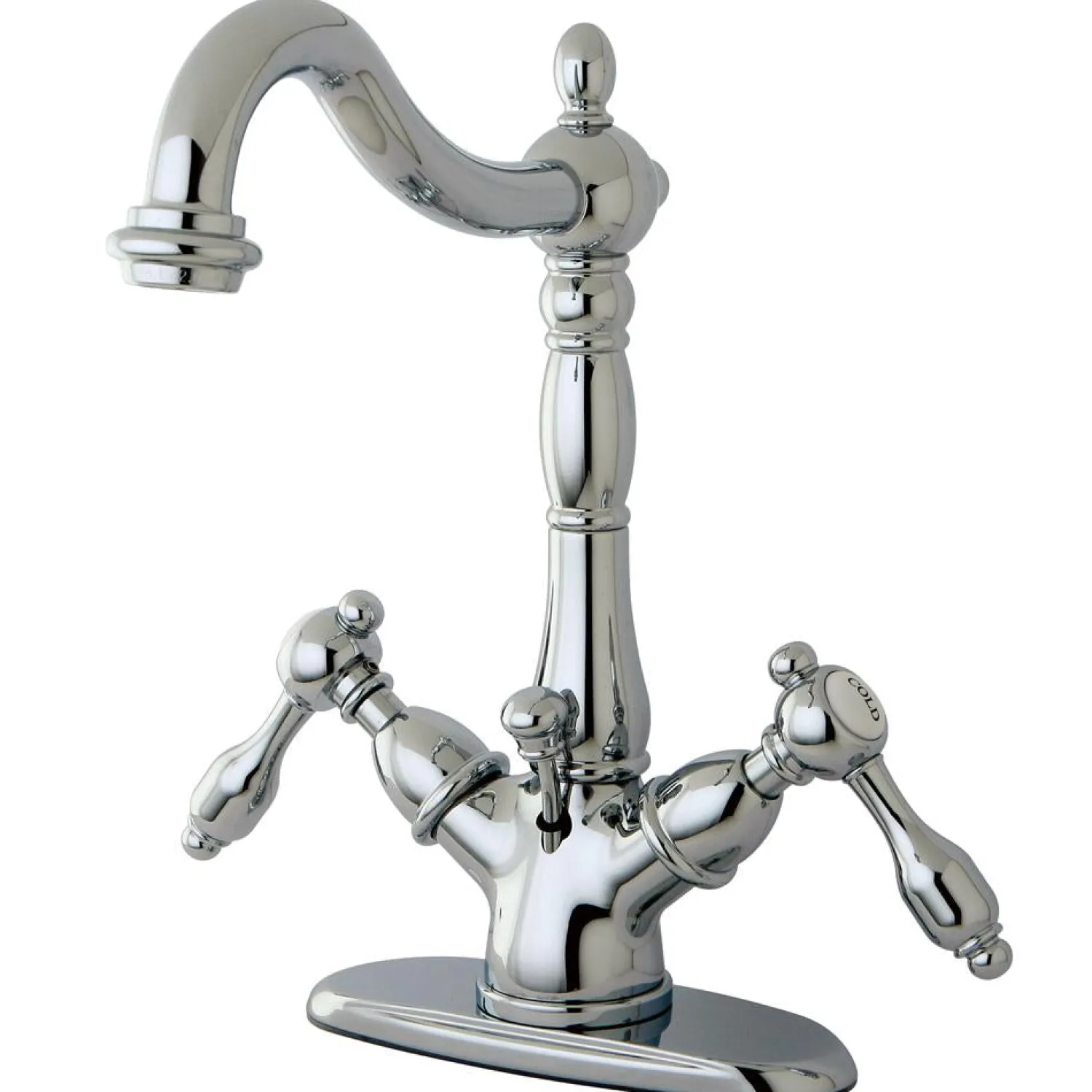 Online Tudor 4" Center Lavatory Faucet with Brass Pop-up 4" Center Set