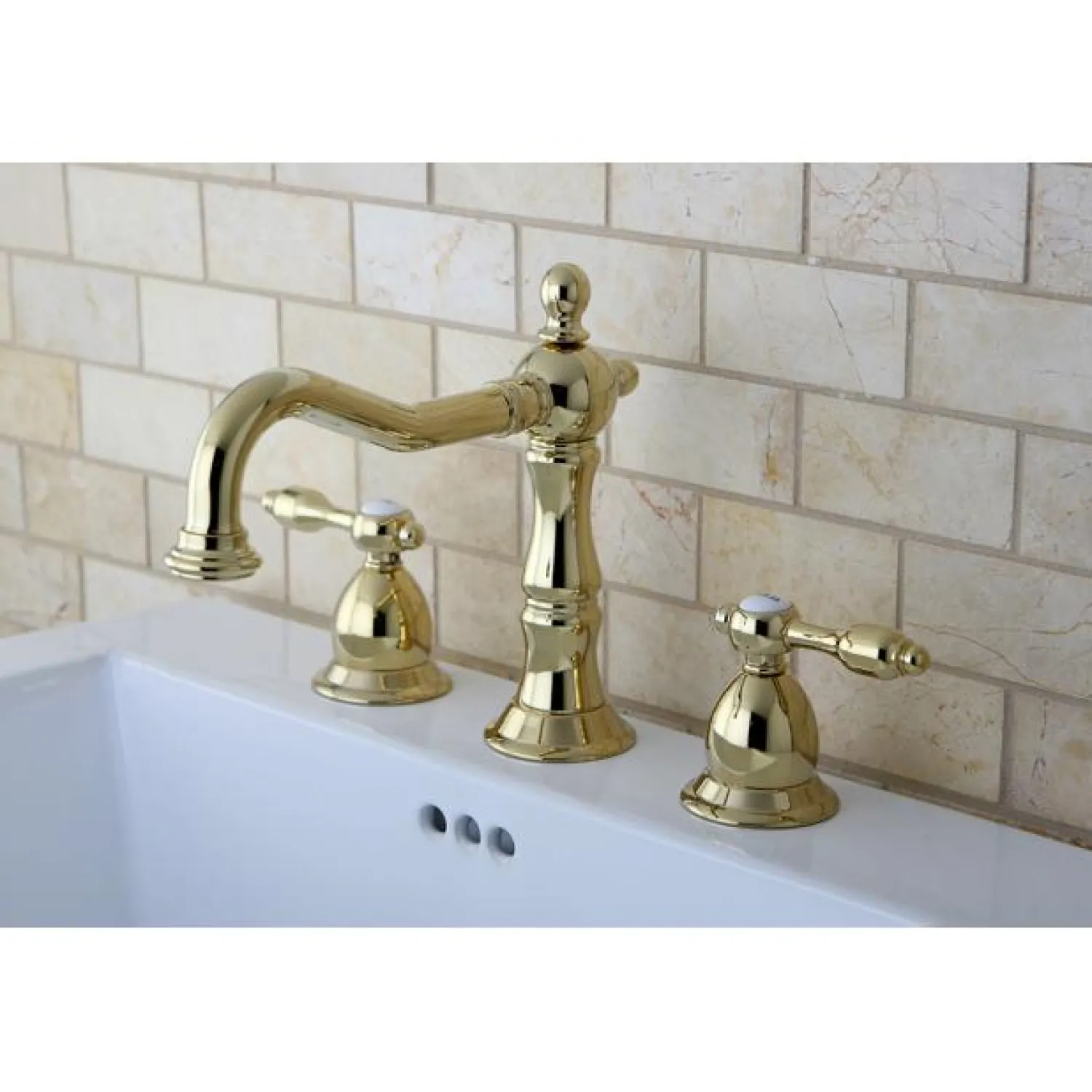 Online Tudor Classic Widespread Lavatory Faucet with Brass Pop-up 8" Widespread
