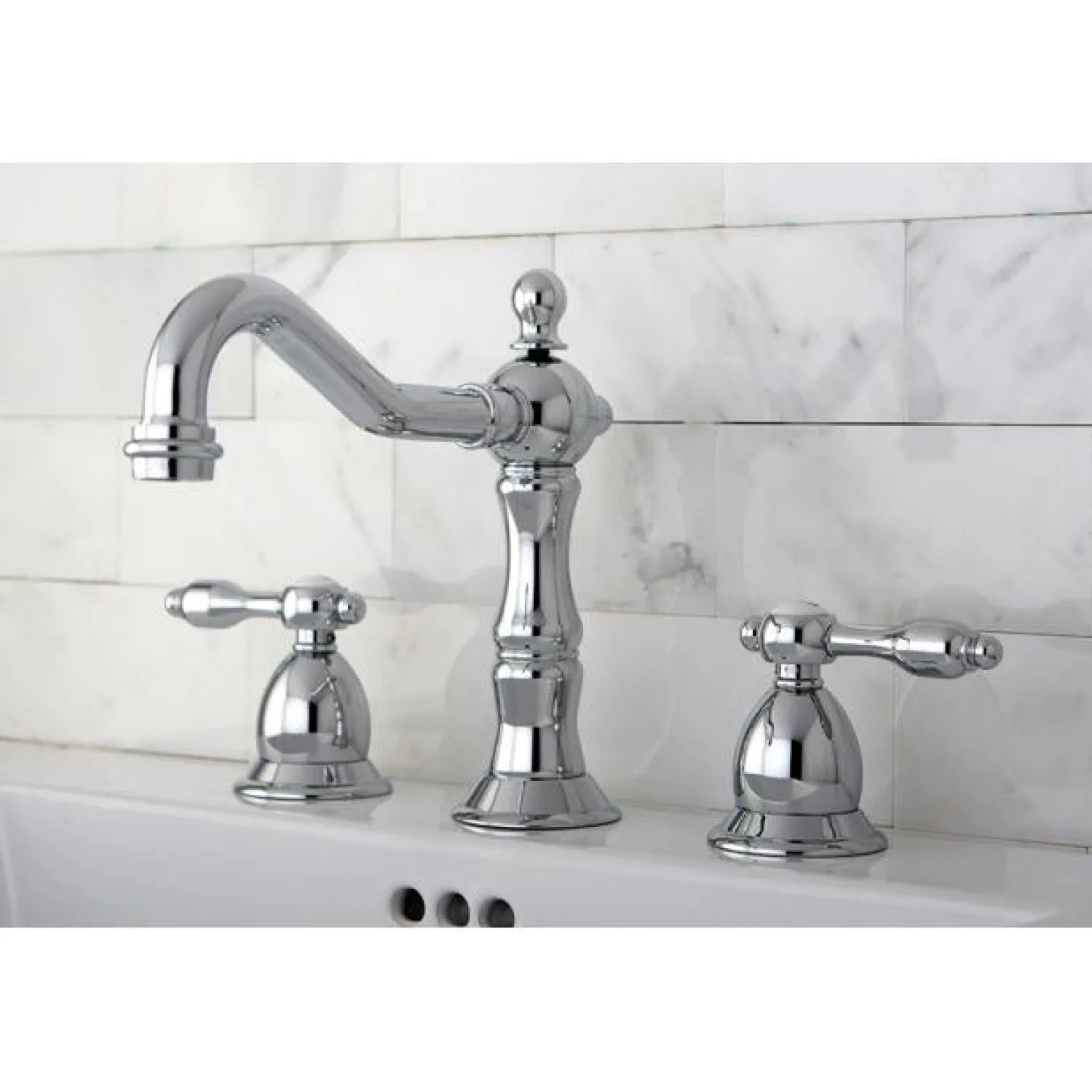 Online Tudor Classic Widespread Lavatory Faucet with Brass Pop-up 8" Widespread