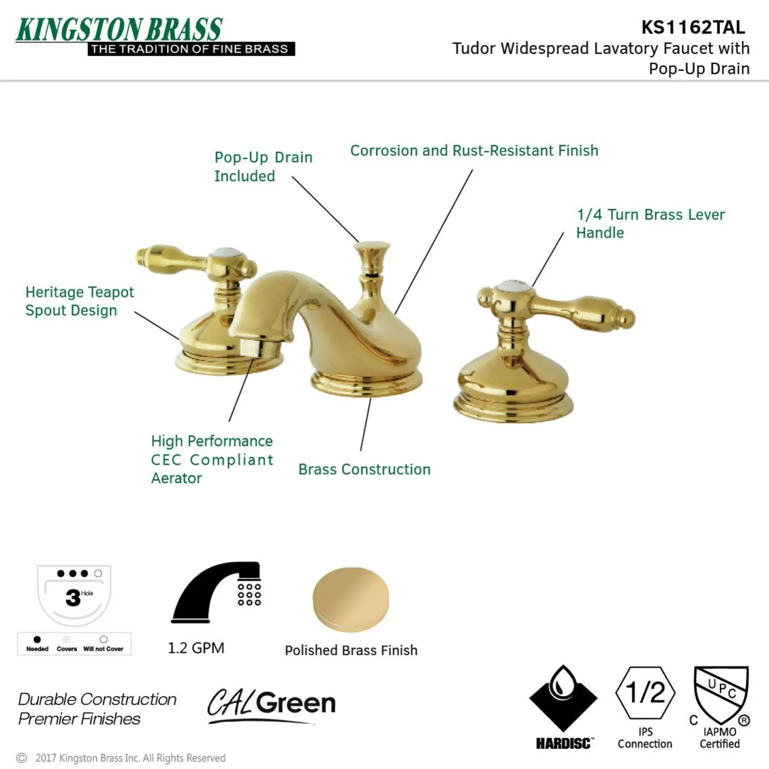 Discount Tudor Deck Mount 8-Inch Widespread Bathroom Faucet 8" Widespread
