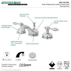 Discount Tudor Deck Mount 8-Inch Widespread Bathroom Faucet 8
