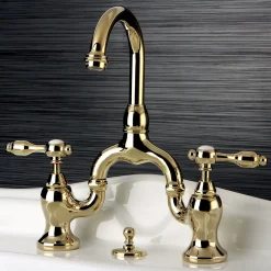 Sale Tudor Deck Mount Bridge Bathroom Faucet 8