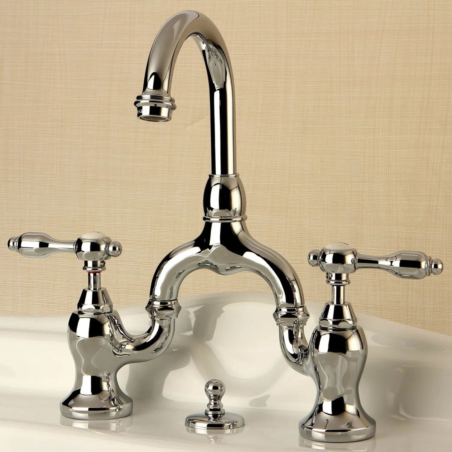 Sale Tudor Deck Mount Bridge Bathroom Faucet 8" Widespread