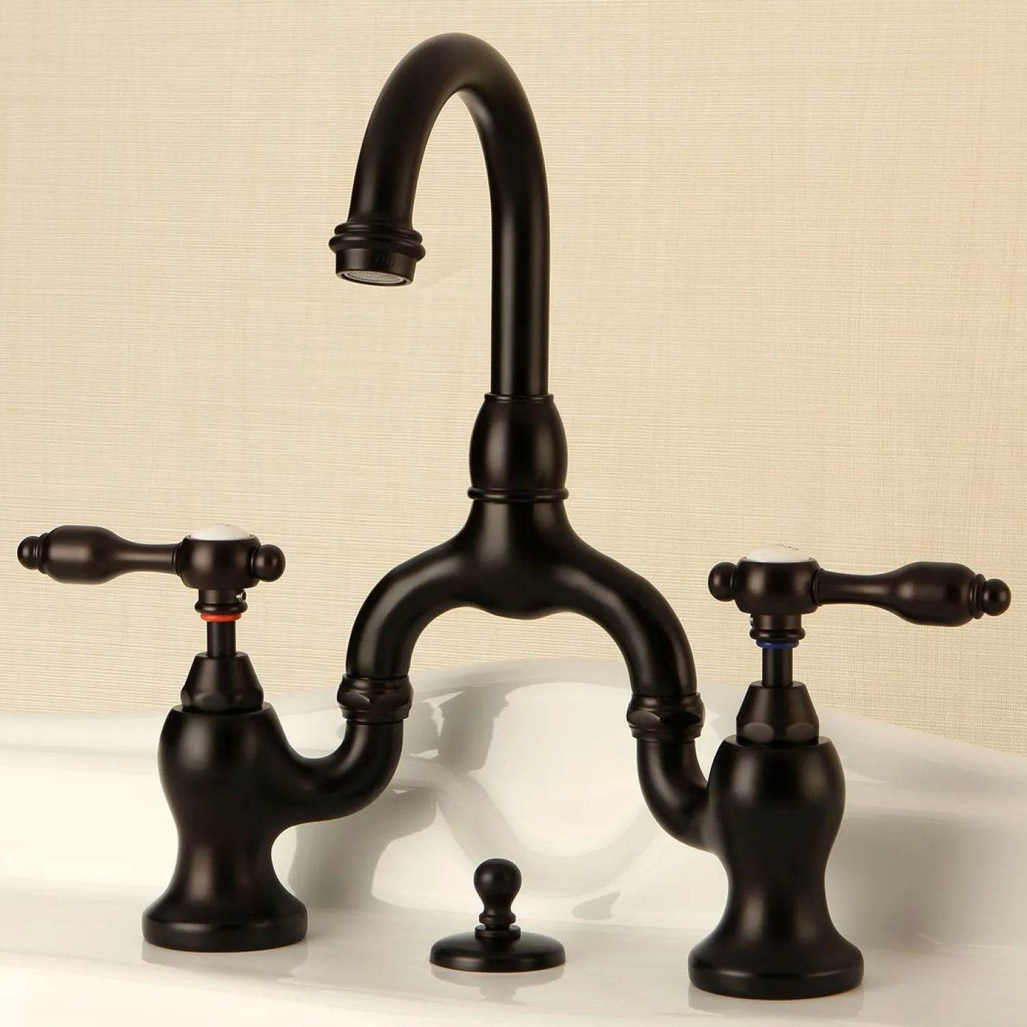 Sale Tudor Deck Mount Bridge Bathroom Faucet 8" Widespread
