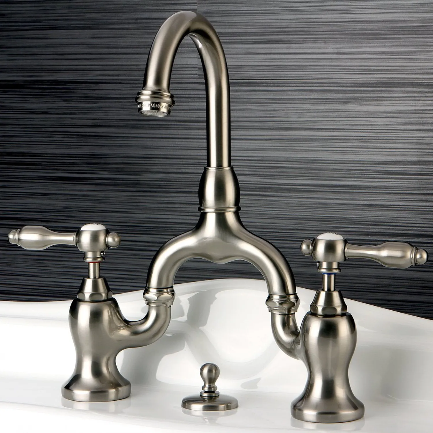 Sale Tudor Deck Mount Bridge Bathroom Faucet 8" Widespread