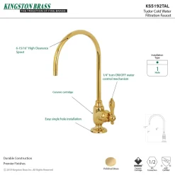 Online Tudor Single-Handle Water Filtration Faucet Single Hole