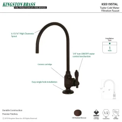 Online Tudor Single-Handle Water Filtration Faucet Single Hole