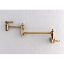 Outlet Tudor Wall Mount Pot Filler Kitchen Faucet Wall Mounted Kitchen Faucets|Single Hole