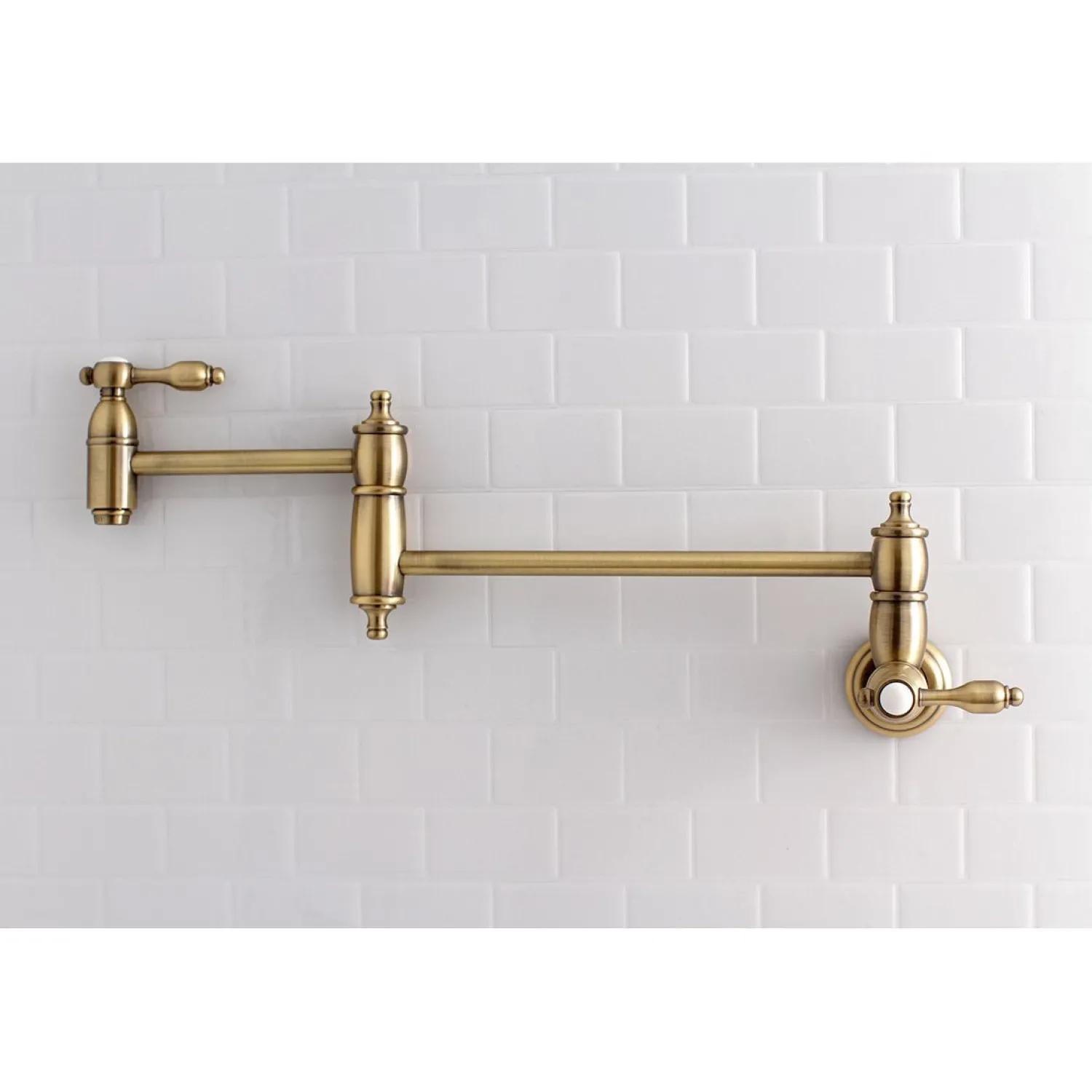 Outlet Tudor Wall Mount Pot Filler Kitchen Faucet Wall Mounted Kitchen Faucets|Single Hole