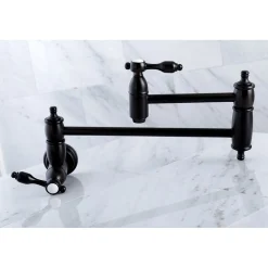 Outlet Tudor Wall Mount Pot Filler Kitchen Faucet Wall Mounted Kitchen Faucets|Single Hole