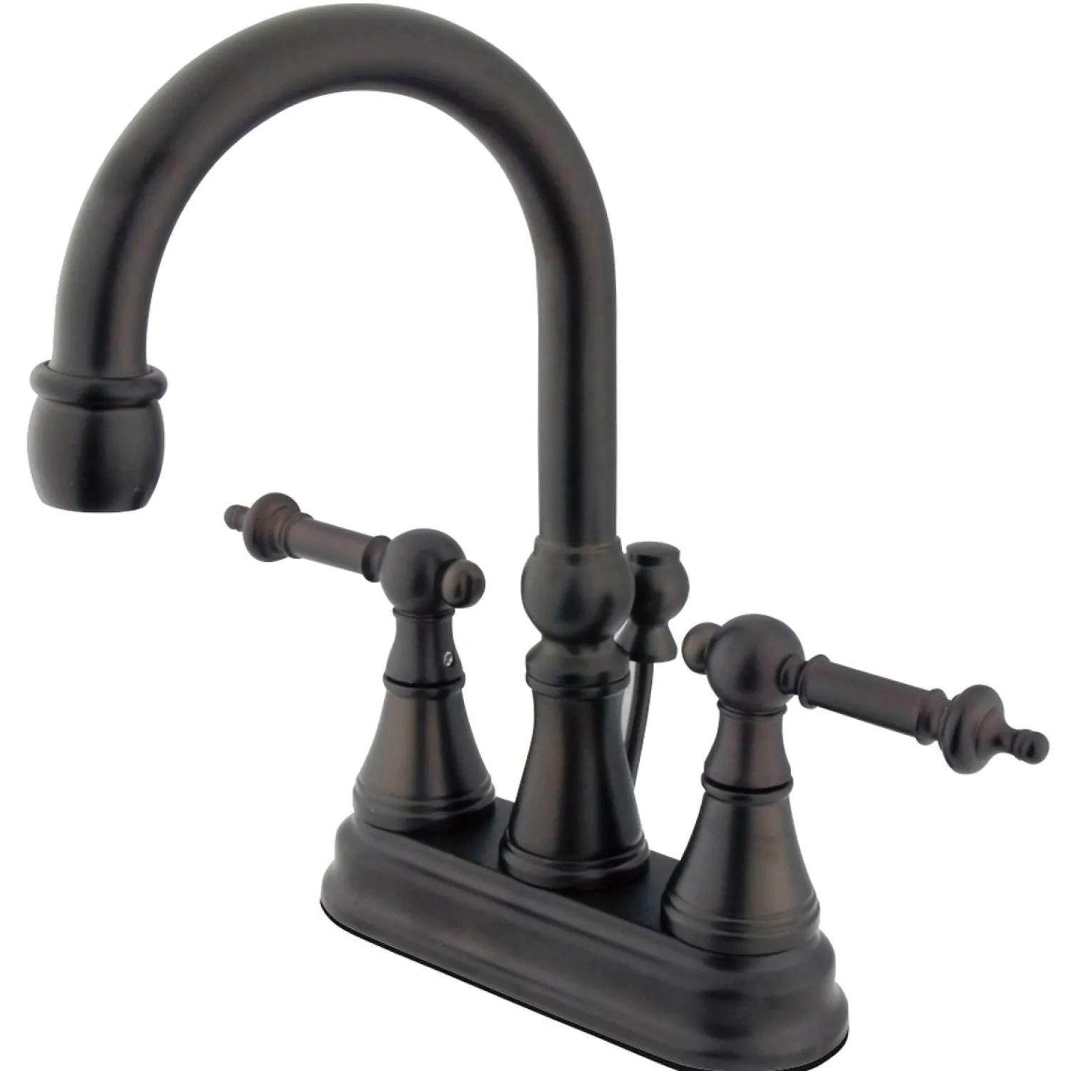 Clearance Tuscany Handle 4" Centerset Lavatory Faucet with Brass Pop-up 4" Center Set