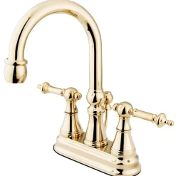 Clearance Tuscany Handle 4" Centerset Lavatory Faucet with Brass Pop-up 4" Center Set