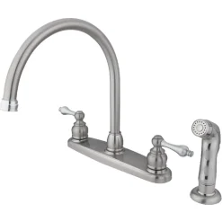Discount Twin-Handle Centerset Kitchen Faucet Faucets With Side Spray