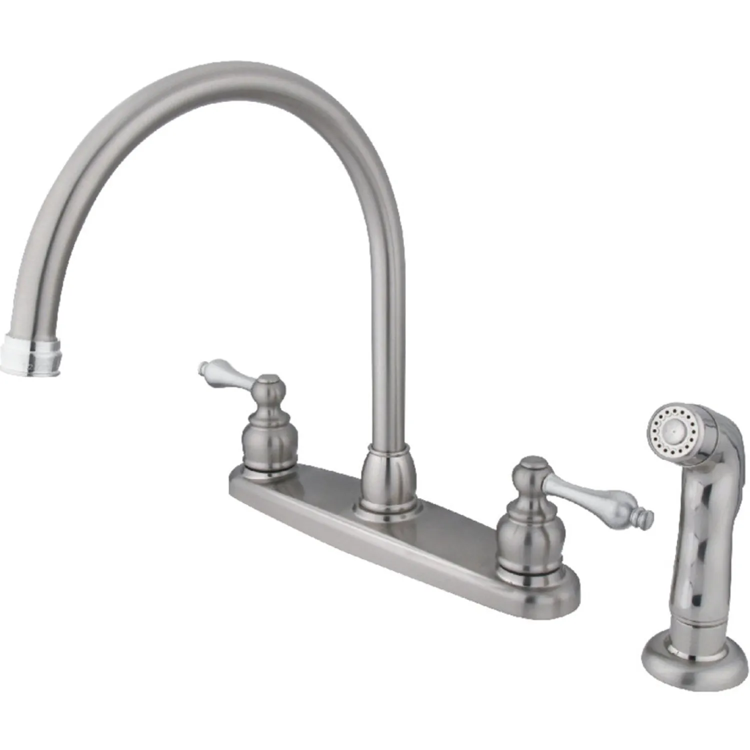 Discount Twin-Handle Centerset Kitchen Faucet Faucets With Side Spray