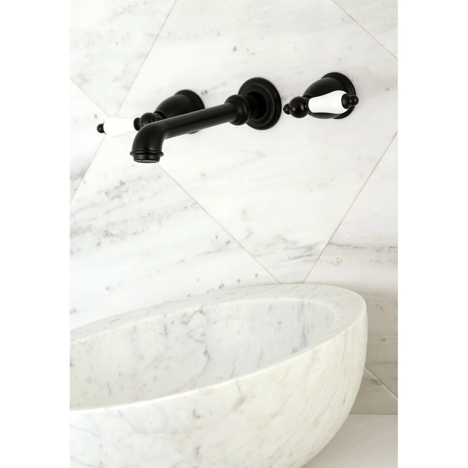 Two-Handle Wall Mount Bathroom Faucet Wall Mount