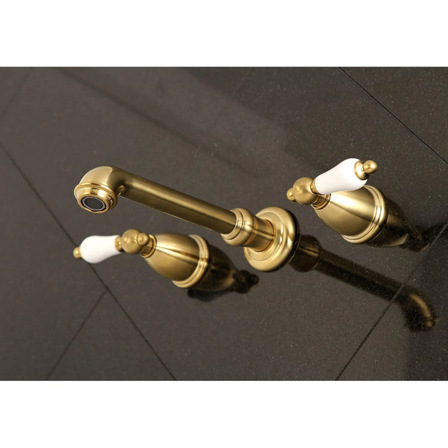 Two-Handle Wall Mount Bathroom Faucet Wall Mount