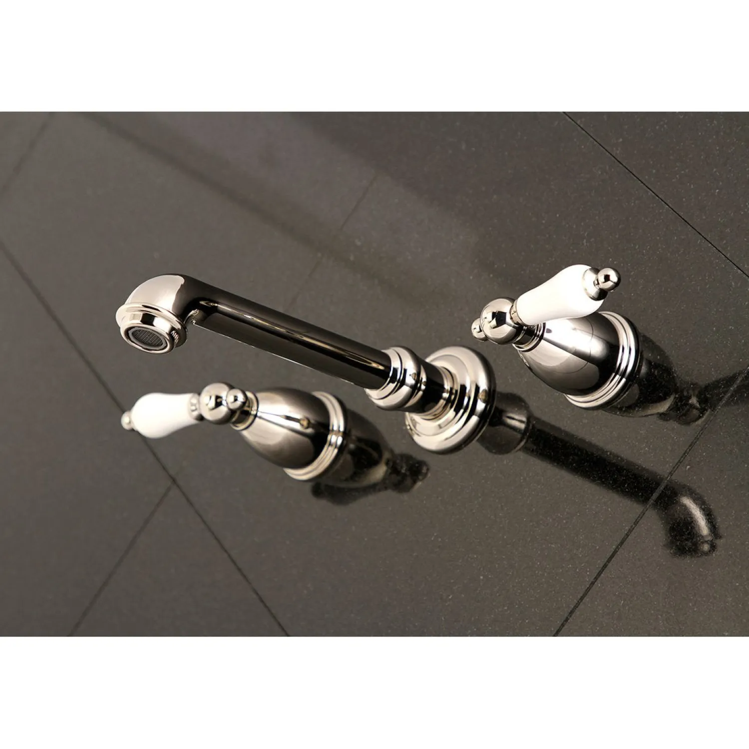Two-Handle Wall Mount Bathroom Faucet Wall Mount