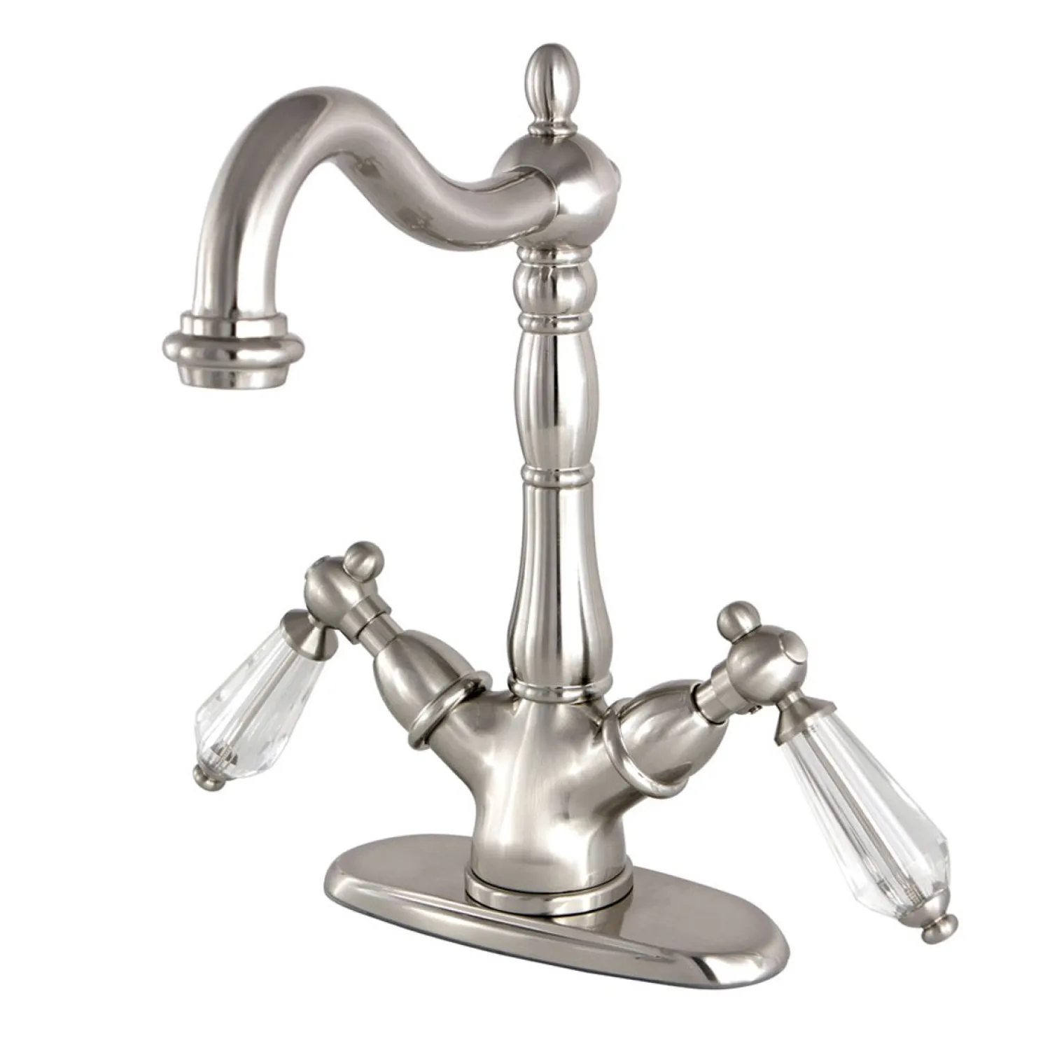 Outlet Vessel Sink Faucet with Deck Plate 4" Center Set|Vessel Faucets