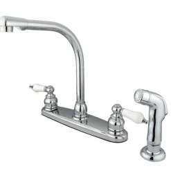 Discount Victorian 8" Centerset Kitchen Faucet Faucets With Side Spray