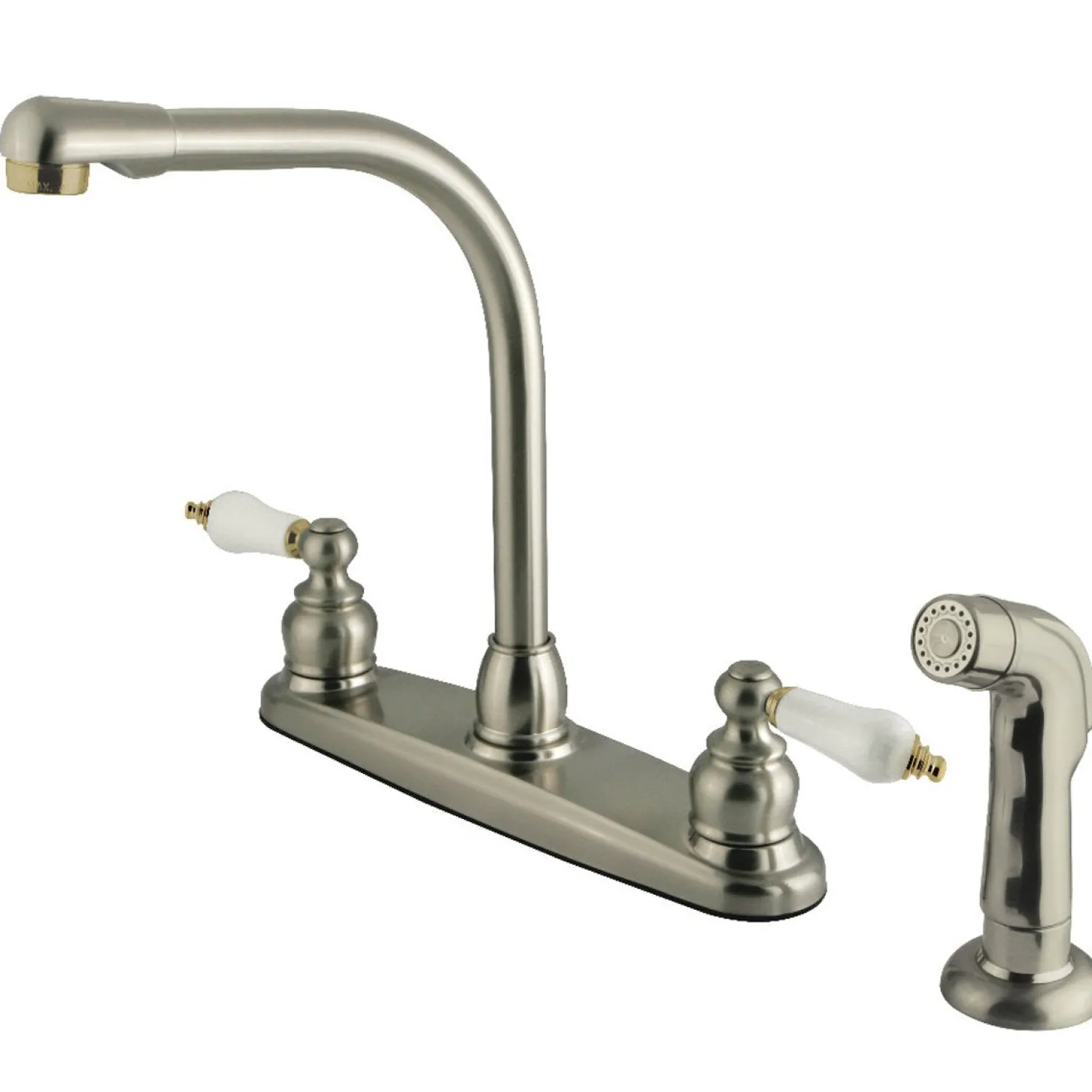Discount Victorian 8" Centerset Kitchen Faucet Faucets With Side Spray