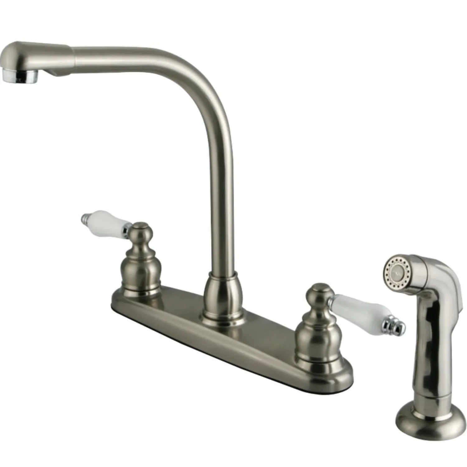 Discount Victorian 8" Centerset Kitchen Faucet Faucets With Side Spray