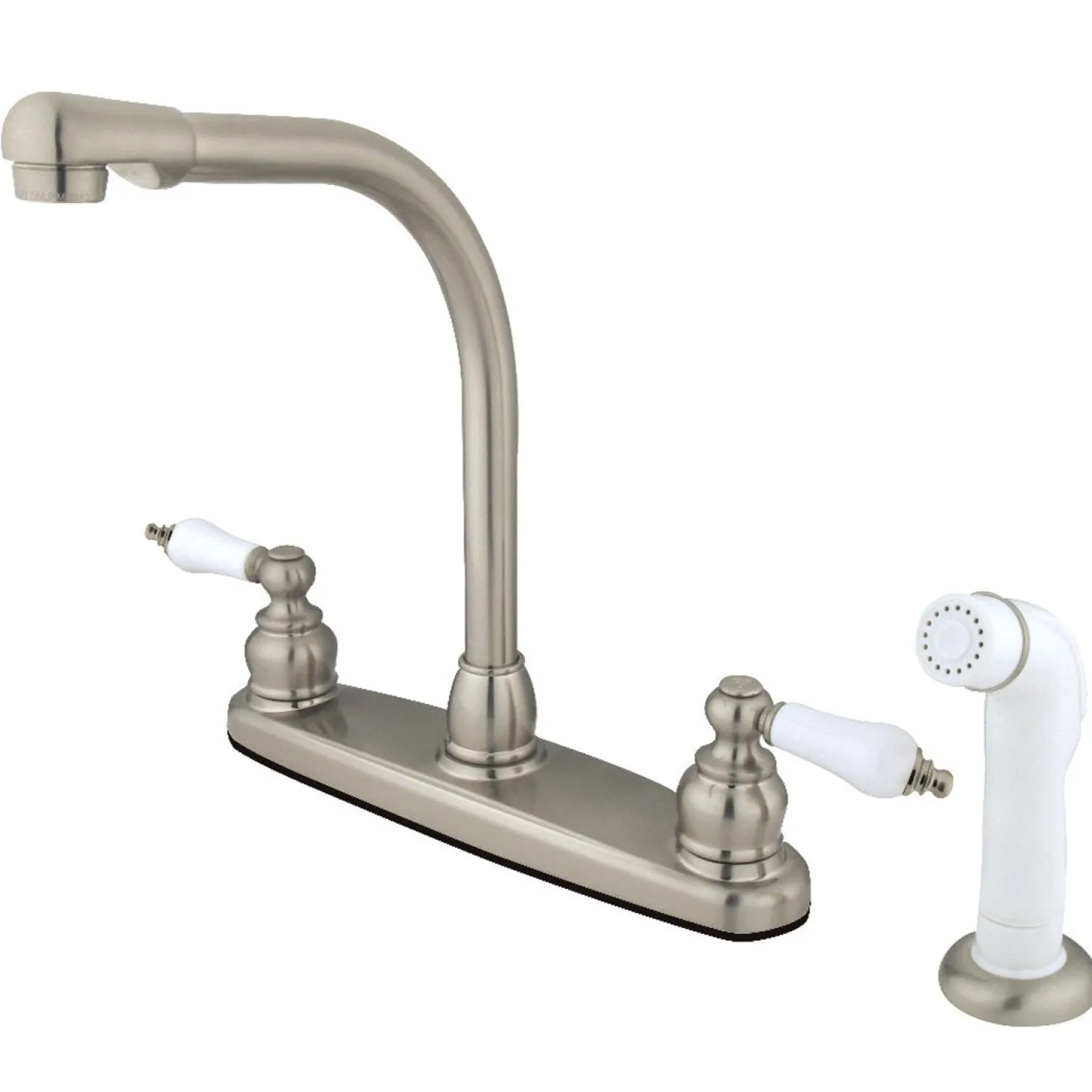 Best Victorian Centerset Kitchen Faucet with White Side Sprayer Faucets With Side Spray