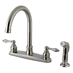 Discount Victorian Centerset Kitchen Faucet Faucets With Side Spray