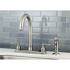 Discount Victorian Centerset Kitchen Faucet Faucets With Side Spray