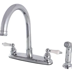 Online Victorian Centerset Deck Mount Kitchen Faucet Faucets With Side Spray
