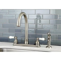 Online Victorian Centerset Deck Mount Kitchen Faucet Faucets With Side Spray