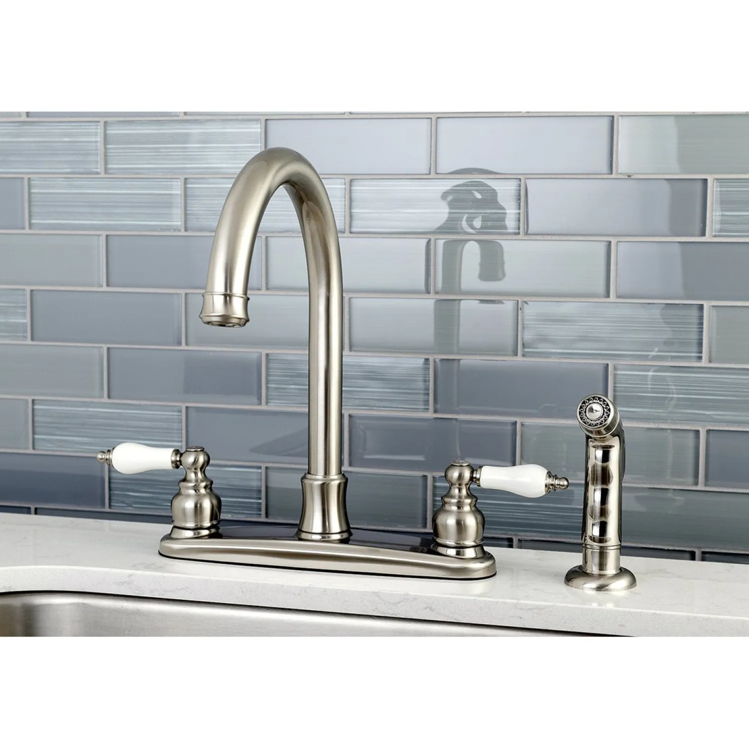 Online Victorian Centerset Deck Mount Kitchen Faucet Faucets With Side Spray