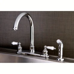 Online Victorian Centerset Deck Mount Kitchen Faucet Faucets With Side Spray
