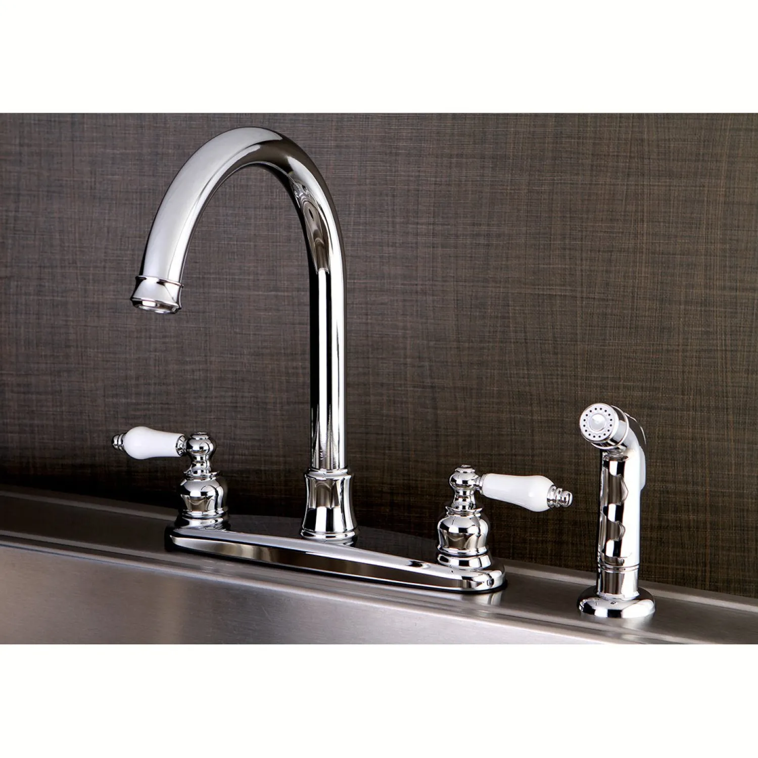 Online Victorian Centerset Deck Mount Kitchen Faucet Faucets With Side Spray