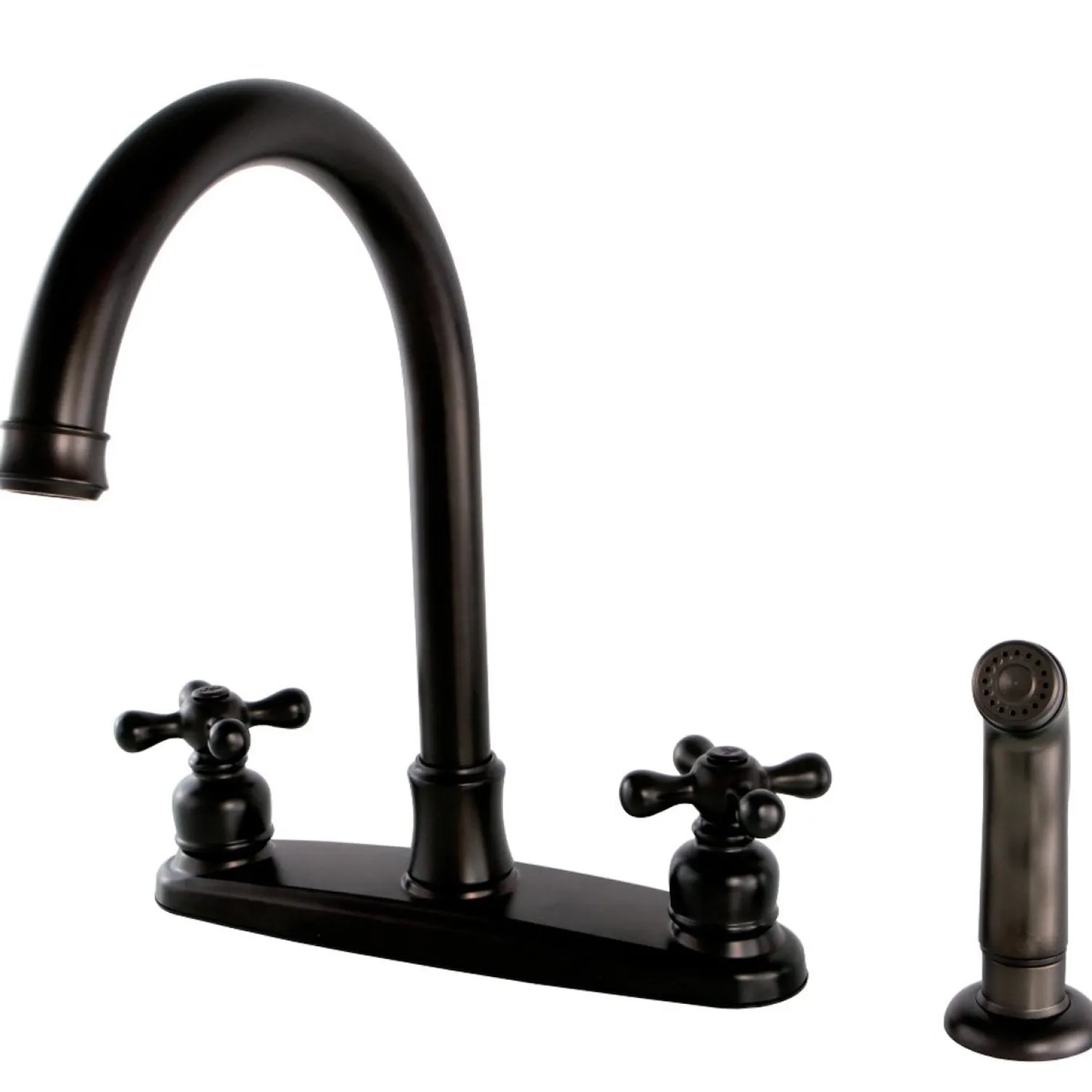 Sale Victorian Deck Mount Centerset Kitchen Faucet Faucets With Side Spray