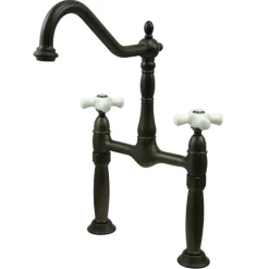 Hot Victorian Deck Mount 2-Hole Vessel Sink Faucet Vessel Faucets