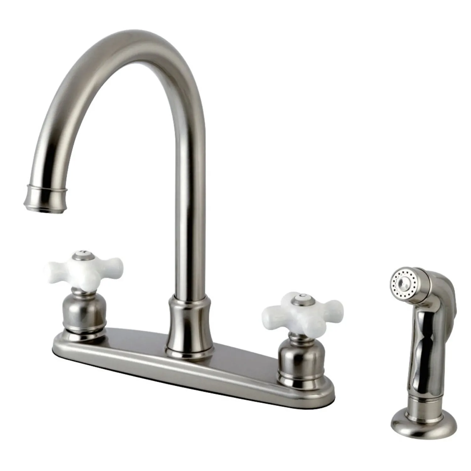 Clearance Victorian 4-Hole Centerset Kitchen Faucet Faucets With Side Spray
