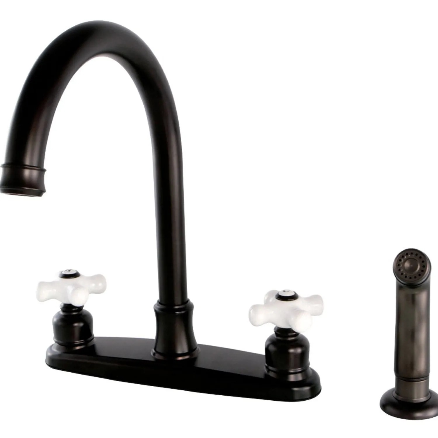 Clearance Victorian 4-Hole Centerset Kitchen Faucet Faucets With Side Spray