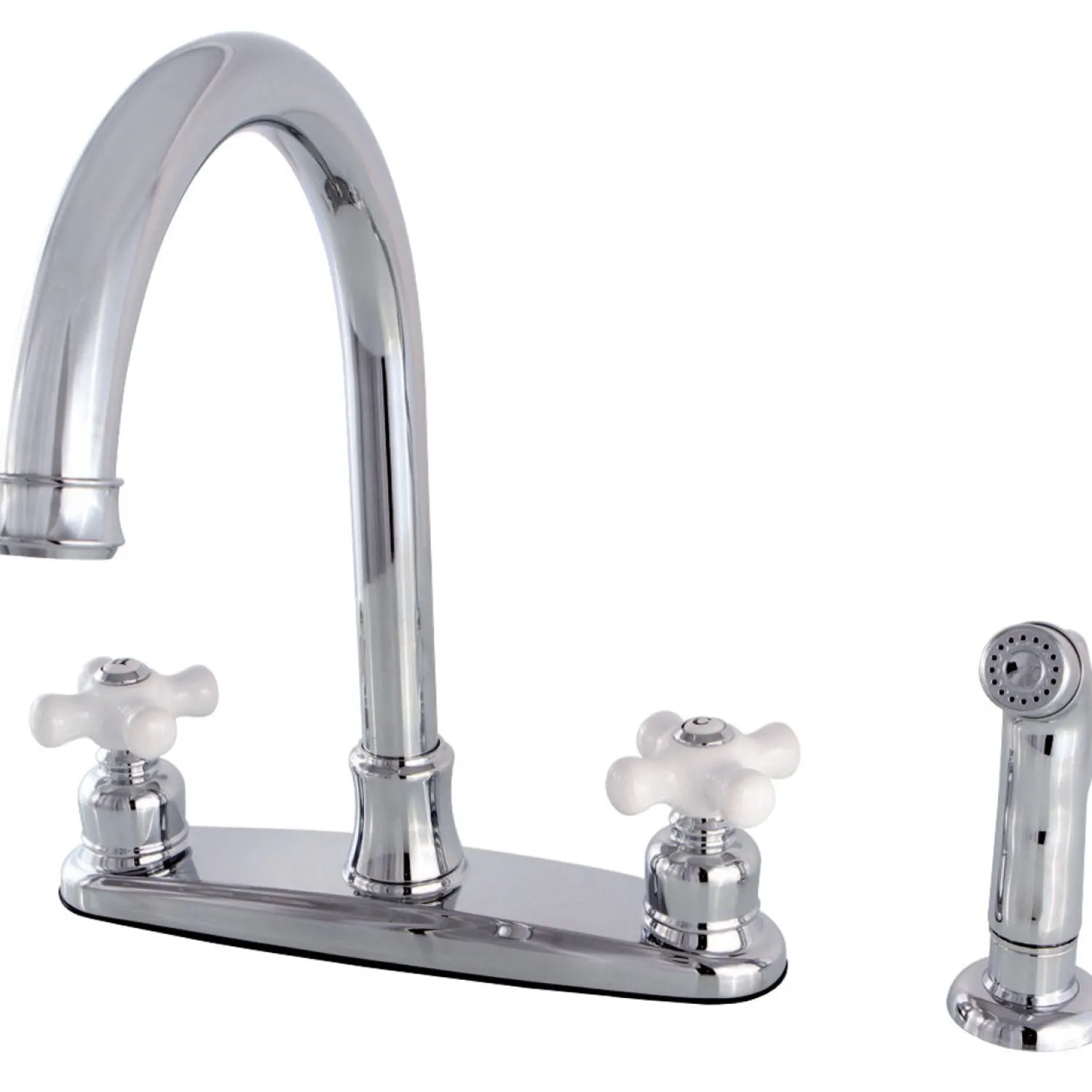 Clearance Victorian 4-Hole Centerset Kitchen Faucet Faucets With Side Spray
