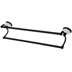 Discount Victorian 24-Inch Dual Towel Bar in Matte Black Towel Bars