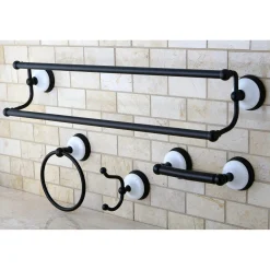 Hot Victorian 4-Pieces Dual Towel Bar Bathroom Hardware Set Accessory Packages