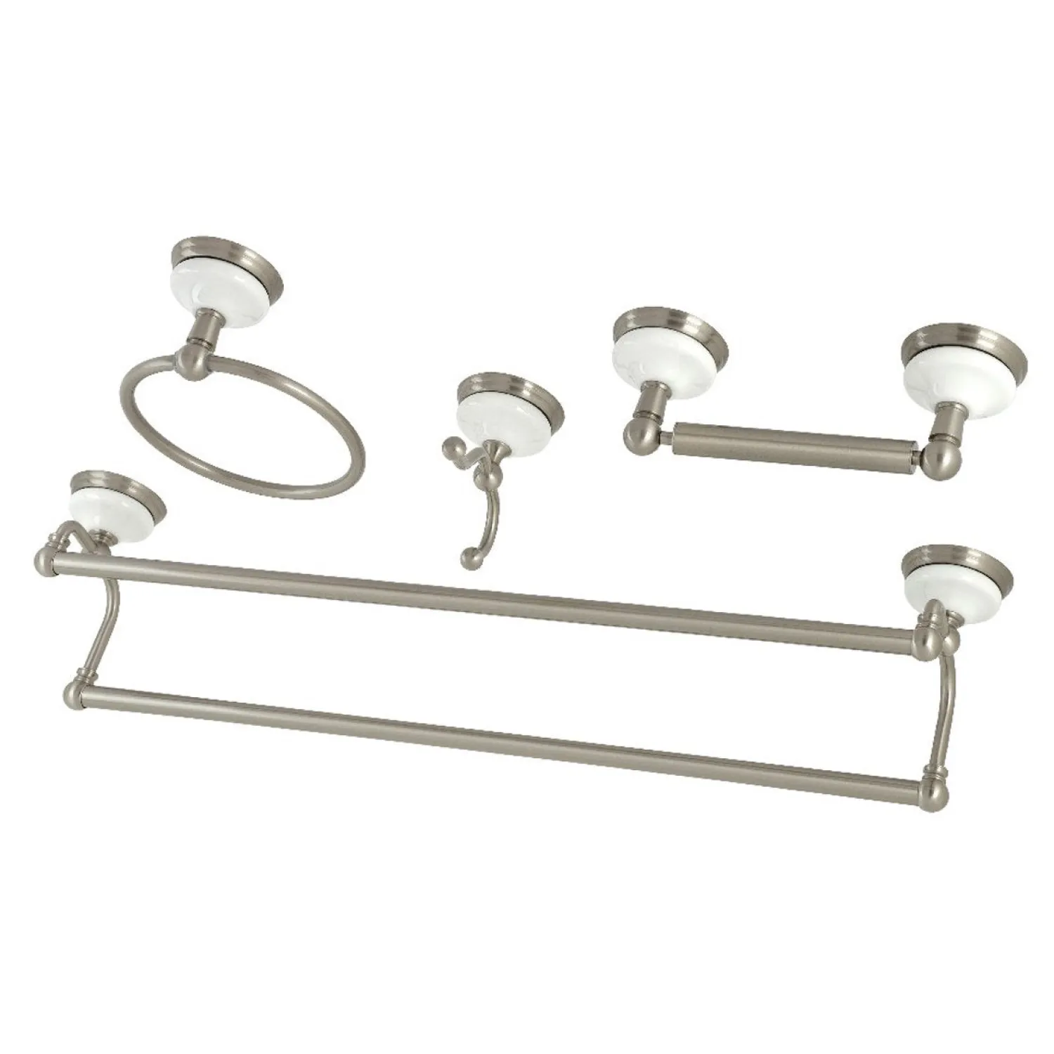 Hot Victorian 4-Pieces Dual Towel Bar Bathroom Hardware Set Accessory Packages