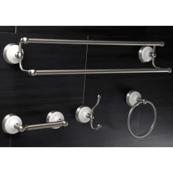 Hot Victorian 4-Pieces Dual Towel Bar Bathroom Hardware Set Accessory Packages