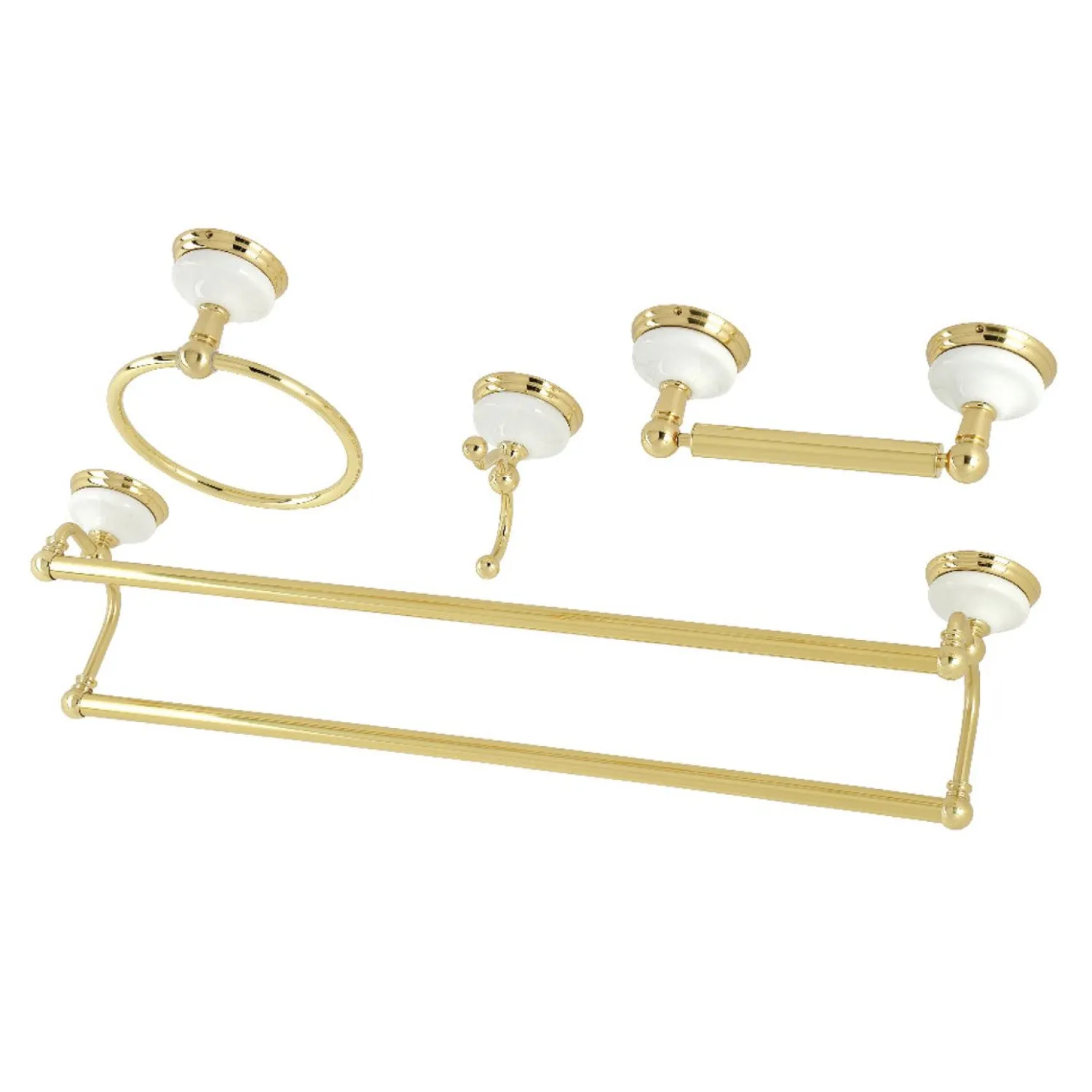 Hot Victorian 4-Pieces Dual Towel Bar Bathroom Hardware Set Accessory Packages