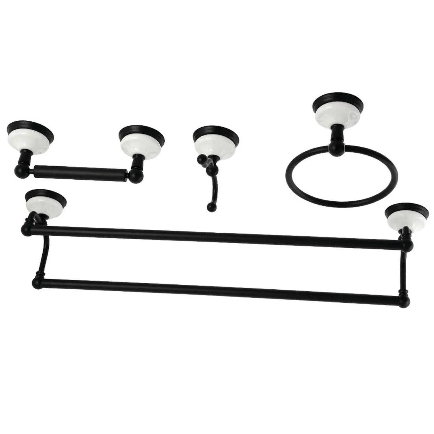 Hot Victorian 4-Pieces Dual Towel Bar Bathroom Hardware Set Accessory Packages
