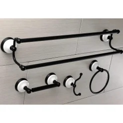Hot Victorian 4-Pieces Dual Towel Bar Bathroom Hardware Set Accessory Packages