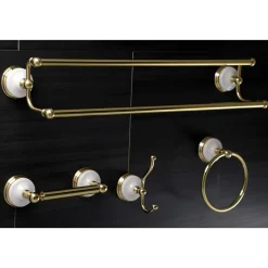 Hot Victorian 4-Pieces Dual Towel Bar Bathroom Hardware Set Accessory Packages