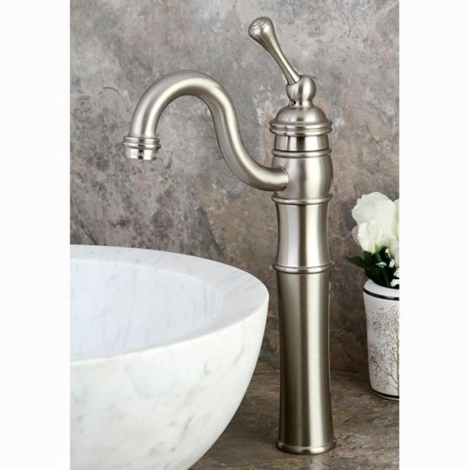 New Victorian Single Handle Vessel Sink Faucet with Optional Cover Plate Vessel Faucets