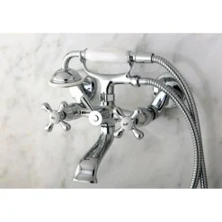 Outlet Victorian Tub Wall Mount Clawfoot Tub Filler with Hand Shower Tub Faucets