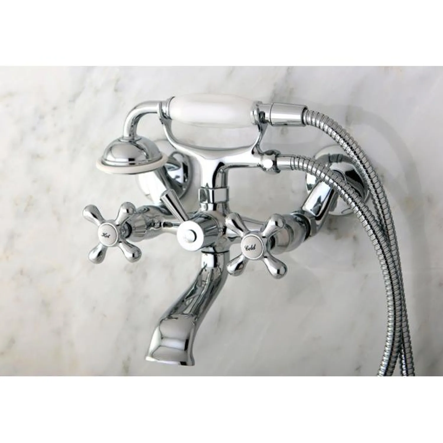 Outlet Victorian Tub Wall Mount Clawfoot Tub Filler with Hand Shower Tub Faucets