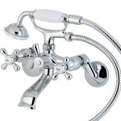 Outlet Victorian Tub Wall Mount Clawfoot Tub Filler with Hand Shower Tub Faucets